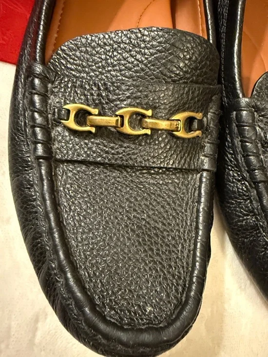 COACH Crosby Driver Pebble Leather Loafers 8B - Picture 5 of 12